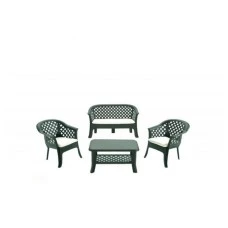 Green Bay VERANDA Baštenski set sto + 2 stolice + dvosed zeleni Green Bay VERANDA Baštenski set sto + 2 stolice + dvosed zeleni