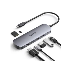 ANKER Nano USB-C Hub 7u1, sivi KON00445 ANKER Nano USB-C Hub 7u1, sivi KON00445