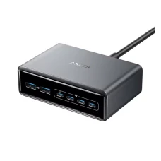 ANKER Prime 200W GaN stoni brzi punjač, 6-portova (4x USB-C i 2x USB-A) srebrni
