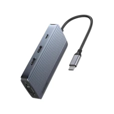 ANKER USB-C Data Hub, 8u1, Triple Display, PD 85W doking stanica siva