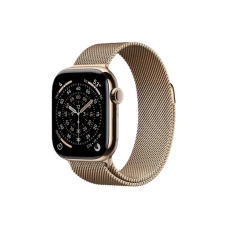 APPLE Watch S11 Cellular 42mm Gold Titanium Case with Gold Milanese Loop (mf8y4rk/a)