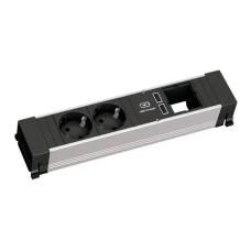 BACHMANN CONFEREN/TOP FRAME napojni modul 4x šuko+4x prazno mesto