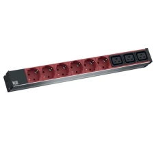 BACHMANN PDU Basic ALU 19''1U,6xšuko crveni+3xC19,ulaz C20,16A,kabl 2m