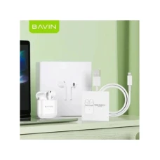 Bavin Slušalice AirPods + kabl lightning bela