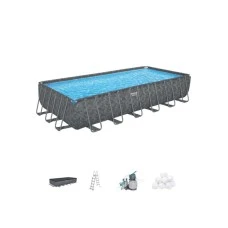 BESTWAY APX 365 porodični bazen 7.32 x 3.66 x 1.32m sa čeličnim ramom i pumpom