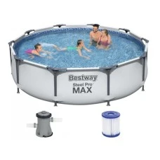 BESTWAY Okrugli porodični bazen sa metalnim okvirom filter pumpom 305x76cm Steel Pro MAX