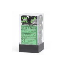 Chessex Kockice - Gemini - Black-Grey & Green - Dice Block 16mm (12) Chessex Kockice - Gemini - Black-Grey & Green - Dice Block 16mm (12)