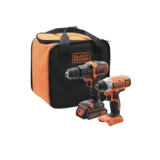 BLACK&DECKER BCK21S1S, akumulatorska bušilica i udarni odvijac + poklon torba