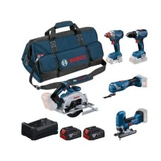 BOSCH plavi alat Akumulatorski set Bosch GSR 18V-65 + GDX 18V-285 + GKS 18V-57-2 + GOP 18V-34 + GST 18V-125 S + 2 x 5,0Ah + torba (0615A500BV)