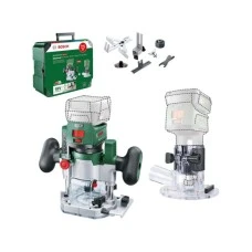 BOSCH zeleni alat Akumulatorska kombinovana glodalica 2u1 AdvancedTrimRouter 18V-8 Solo, bez baterije i punjača u koferu, 06039D5002