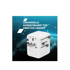 CANYON Travel Adapter OnTour 70 EU/UK/US/AUS 70W White 5291485019334