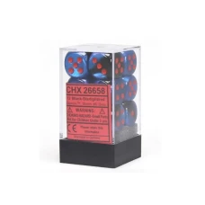 Chessex Kockice Chessex - Gemini - Polyhedral - Black Starlight & Red - Dice Block 16mm (12)