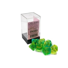 Chessex Kockice Chessex - Gemini - Translucent - Green-Tea & Yellow (7)