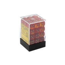 Chessex Kockice Chessex - Gemini - Translucent - Red-Violet & Gold - Dice Block 12mm (36)