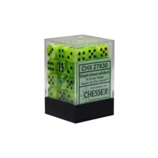 Chessex Kockice - Vortex - Bright Green & Black 12mm (36) Chessex Kockice - Vortex - Bright Green & Black 12mm (36)