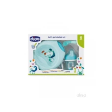 CHICCO Set 6m+, pribor, plavi