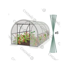 CHOMIK BAŠTENSKI PLASTENIK 3 SEGMENTA BELO 3 x 2 x 2 M 5569