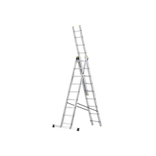 CRAFTER Aluminijumske trodelne merdevine 3x9 gazišta 150 kg CRAFTER Aluminijumske trodelne merdevine 3x9 gazišta 150 kg