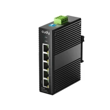 CUDY IG1005 5-Port Gigabit Industrial Switch, 5× GbE, Shielded, Dual-Power Redundancy, IP40
