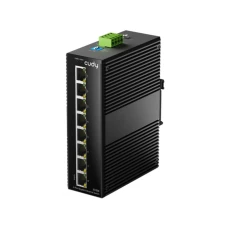 CUDY IG1008 8-Port Gigabit Industrial Switch, 8× GbE, Shielded, Dual-Power Redundancy, IP40