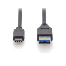 DIGITUS Kabl USB-C na USB-A 1m crni