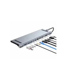 E-GREEN 12-u-1 USB-C multiport hub sa PD 100 W