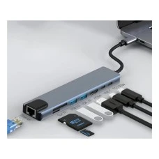 ELEMENTA 8u1 USB HUB sa HDMI, LAN, USBA, PD, TF/SD ELEMENTA 8u1 USB HUB sa HDMI, LAN, USBA, PD, TF/SD