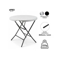 EPRO Garden sklopivi baštenski sto Ø80 74cm, metal-plastika EPRO Garden sklopivi baštenski sto Ø80 74cm, metal-plastika