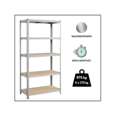 EPRO Metalna montažna polica Standard 180x90x30cm, metal-drvo, 875kg (5x175kg)
