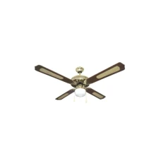 EUROLAMP Plafonski ventilator sa svetlom E27, 125 cm, 70W, braon-zlatni EUROLAMP Plafonski ventilator sa svetlom E27, 125 cm, 70W, braon-zlatni