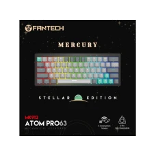 FANTECH MK912 Atom PRO63 RGB blue switch gejmerska bežična mehanička tastatura siva