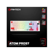 FANTECH Tastatura Mehanicka Gaming MK918 RGB Atom PRO97 Wireless bela (Blue switch)