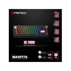 FANTECH Tastatura Mehanička Gaming MK920 RGB Maxfit 6 Wireless black (White switch) FANTECH Tastatura Mehanička Gaming MK920 RGB Maxfit 6 Wireless black (White switch)