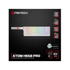FANTECH Tastatura Wired Magnetic Gaming MK922 Atom HE68 Pro Topo bela (emerald switch)