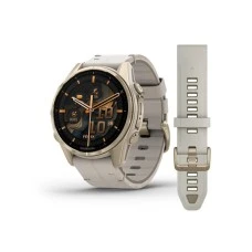 GARMIN Fenix 8 43, AMOLED, Sapphire, Fog Gray Leather (010-02903-40)