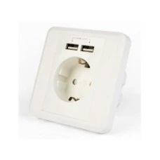 GEMBIRD EG-ACU2A2-01 AC šuko za utikač 2 porta USB punjač, 2.4A 38640 GEMBIRD EG-ACU2A2-01 AC šuko za utikač 2 porta USB punjač, 2.4A 38640