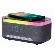 GEMBIRD GEMBIRD DAC-SPKBT-QC15-BK Gembird Digitalni sat+alarm sa bezicnim punjenjem telefona 15W i zvucnikom, FM, BT GEMBIRD GEMBIRD DAC-SPKBT-QC15-BK Gembird Digitalni sat+alarm sa bezicnim punjenjem telefona 15W i zvucnikom, FM, BT