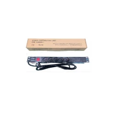 GEMBIRD Razvodni PDU panel za rack 19 in, sa 5 uticnih mesta, kabl 2m (aluminijum)