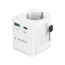 GEMBIRD Travel adapter TPA-EU1A1C20-01-W Univerzalni, sa uzemljenjem 20W GEMBIRD Travel adapter TPA-EU1A1C20-01-W Univerzalni, sa uzemljenjem 20W