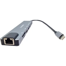 GEMBIRD USB HUB Type-C 8-in-1 multi-port adapter USB-C+USB-A+HDMI+PD+card+RJ45