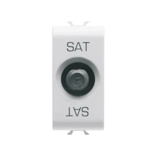 GEWISS GW10371 SAT Socket 1M F-Connect Prigušivanje 0dB Bela