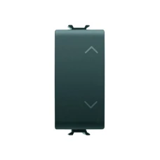 GEWISS GW12140 - Unipolarni taster - NO + NO 10A - sa blokadom - simbol SU-DOVN - 250V AC - 1 modul - Satin Black - ChoruSmart