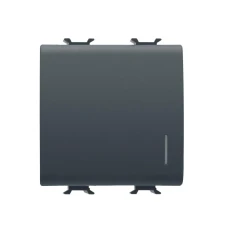 GEWISS GW12172F Osvetljeno dugme 1 NO 2M 1P 16A Plug-in terminali Crna