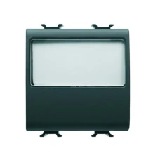 GEWISS GW12191 - Osvetljeni panel Prekidač - 250V AC - NA 10A - 2 modula - Saten Crna - ChoruSmart