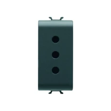GEWISS GW12201 - Italijanska standardna utičnica 250V AC - 2P+E 10A - Satin Black - ChoruSmart GEWISS GW12201 - Italijanska standardna utičnica 250V AC - 2P+E 10A - Satin Black - ChoruSmart