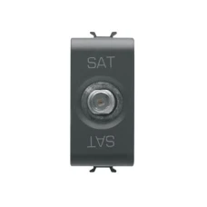 GEWISS GW12371 - TV / SAT utičnica Direktan F Ženski konektor - Satin Crna - ChoruSmart
