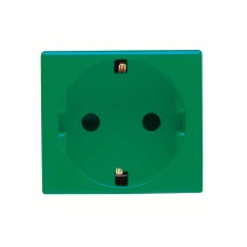 GEWISS GW20283 nemački standard utičnica 250V AC - za namenske linije - 2P + E 16A - 2 MODULA - zelena- sistem