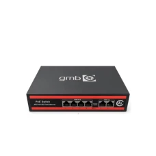 GMB POE-FS1006P Switch,IEEE802.3af/at, 4 PoE 10/100M, 2 UP-link 100/100M,52V 65W, 30W/PoE, VLAN 250m