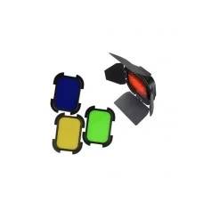 GODOX BD-07 barndoor sa gridom i gelovima za AD200