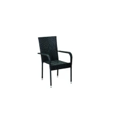 Green Bay Bay stolica od ratana crna 6/1